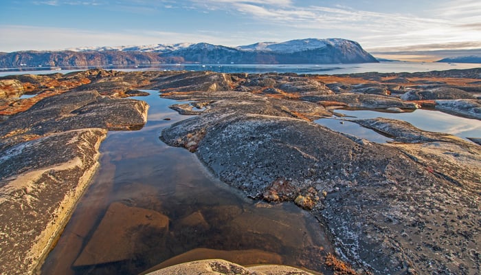 Barren rock and Tundar Ponds near Equip Sermia, Greenland