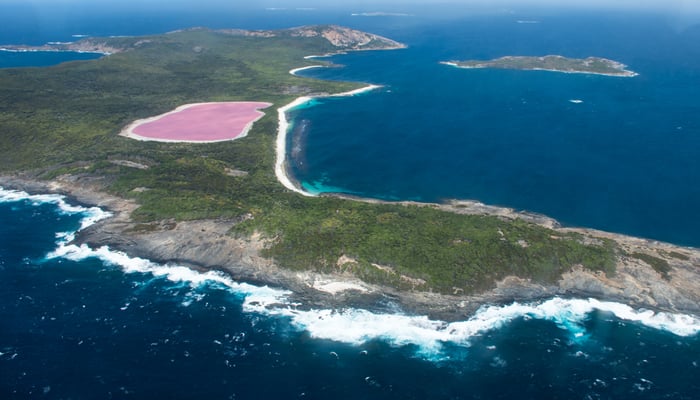 Lake Hillier on Middle Island, near Esperance, Australia
