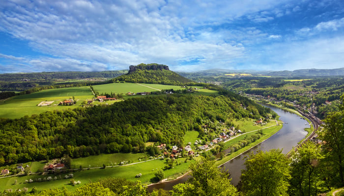 Elbe river cruise in Saxony, Germany