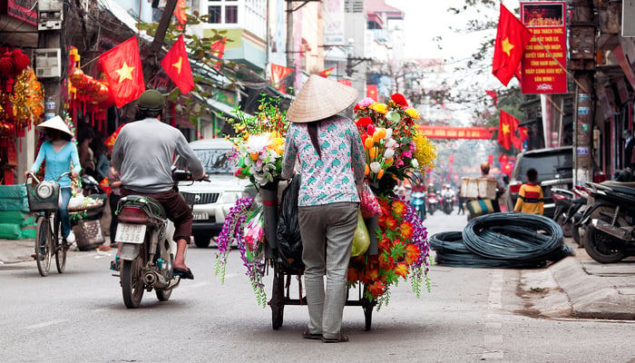 Hanoi street scene, Vietnam