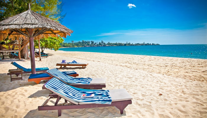 Sokha beach in Sihanoukville, Cambodia