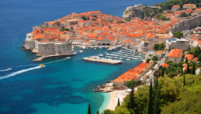 Aerial view of the old town, Dubrovnik