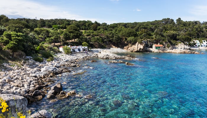 Salguer beach on the Costa Brava near Palamós, Spain