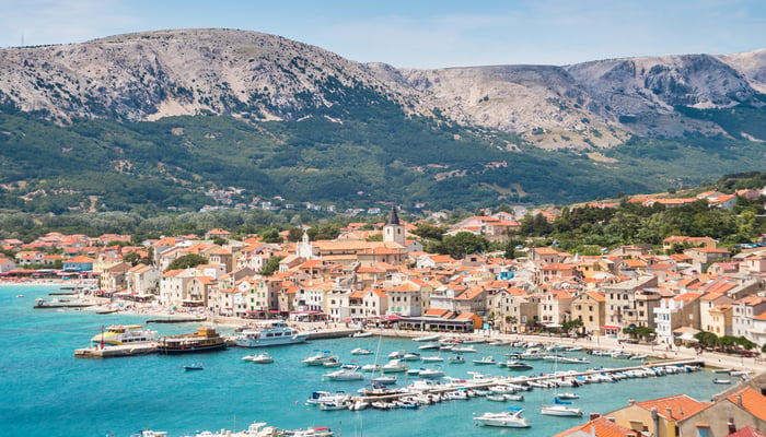 Baska town, Krk island, Croatia
