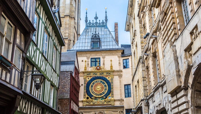 Rue du Gros Horloge, Rouen, France