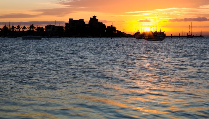 Sunset over La Paz, Mexico