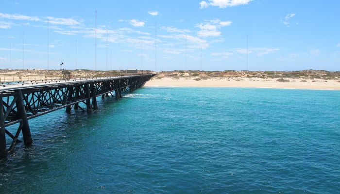 Navy pier in Exmouth, Australia