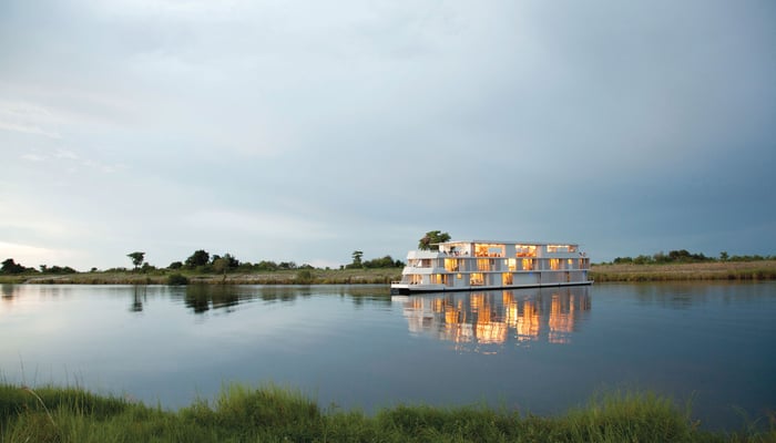 Zambezi Queen river cruise ship in the Chobe River