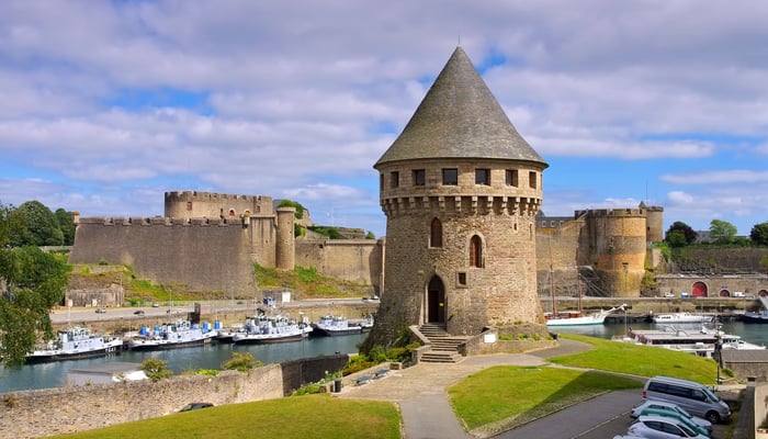 Brest castle and Tanguy tower, France