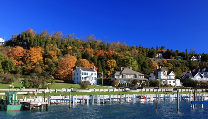 mackinac island in Lake Huron, Michigan
