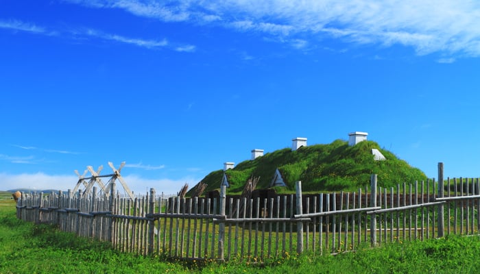 Viking homes in L'Anse aux Meadows, Canada