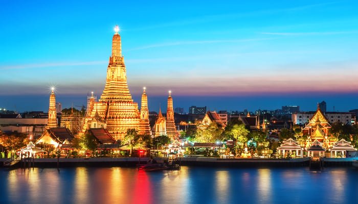 Wat Arun temple at night, Bangkok
