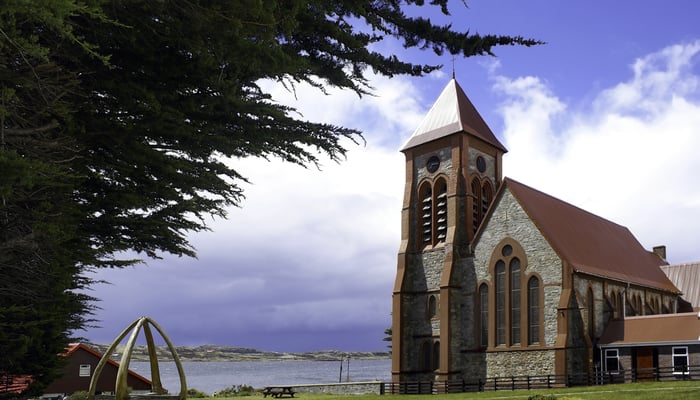 Christ church cathedral in Stanley, Falkland Islands