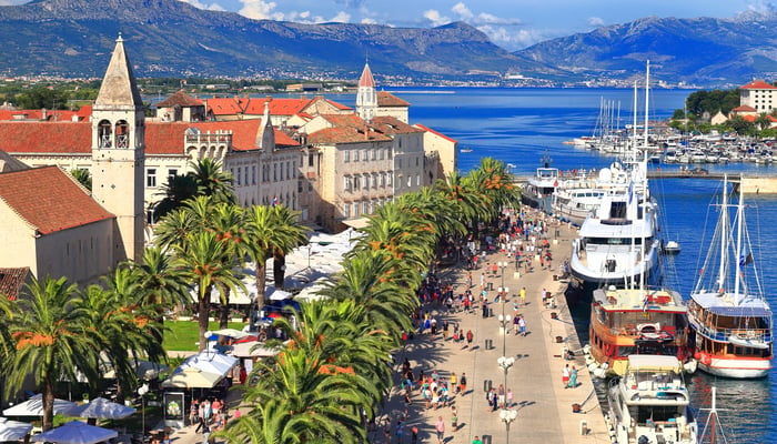 Promenade in Trogir, Croatia