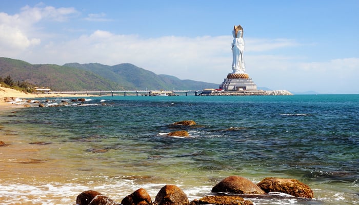 Quan Yin statue in Sanya city, Hainan, China