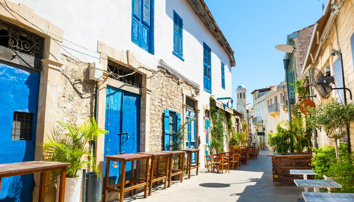 Old street in Limassol, Cyprus