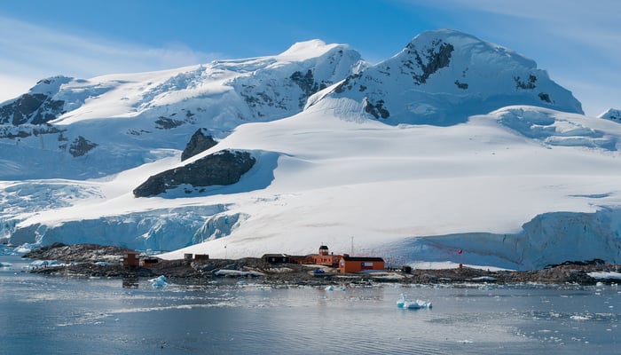Chilean base at Paradise Harbour, Antarctica