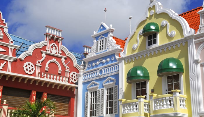 Dutch architecture in Oranjestad, Aruba