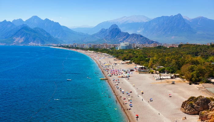 Beach in Antalya, Turkey