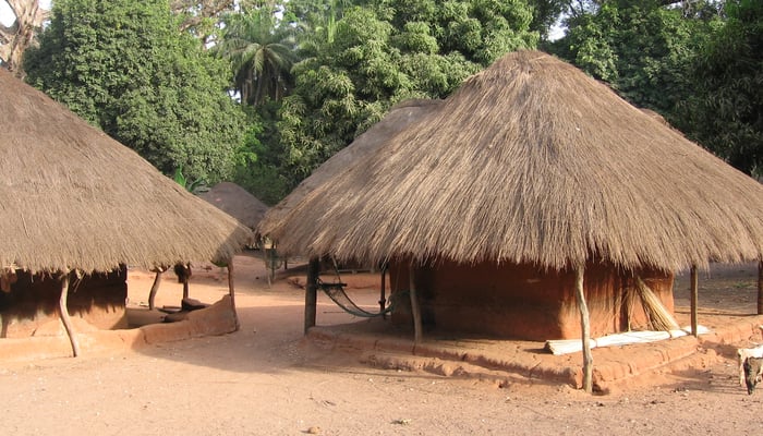 Houses on Caravela Island, Bijagos Archipelago