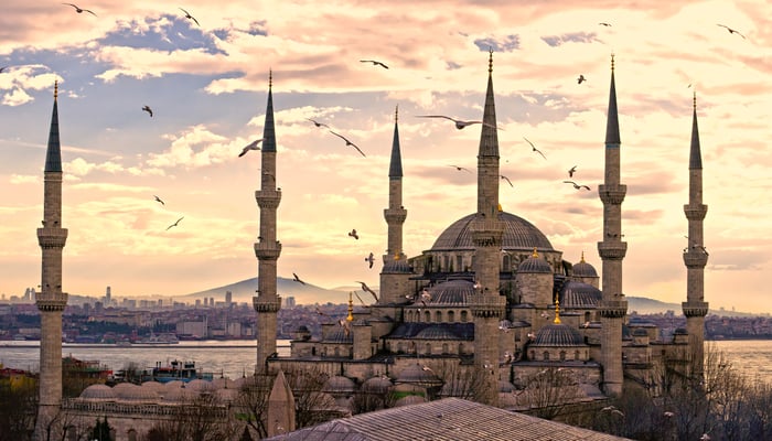 Sunset over the Blue Mosque, Istanbul