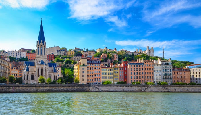 Saone riverfront, Lyon