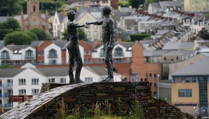 Hands Across the Divide peace statue in Derry (Londonderry), Northern Ireland