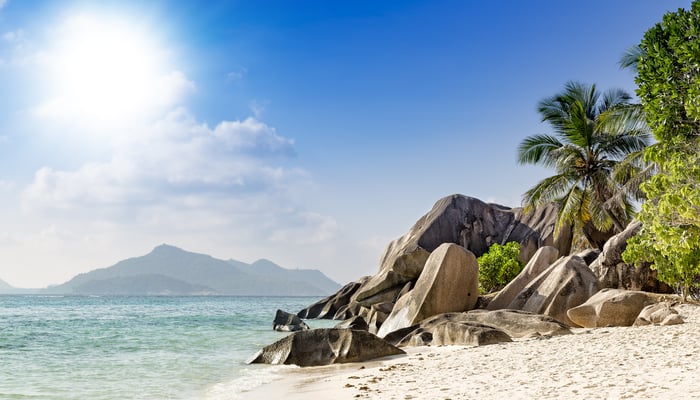 Beach on La Digue, Seychelles