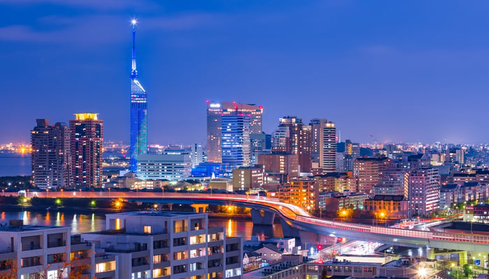 Hakata skyline, Fukuoka, Japan