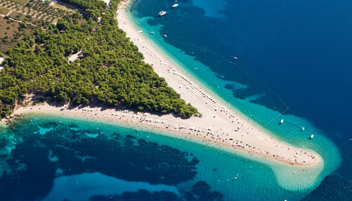 Zlatni Rat beach on Brac island, Croatia
