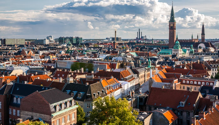 Copenhagen city skyline