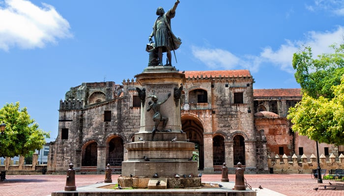 Columbus statue in Santo Domingo, Dominican Republic