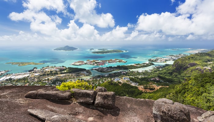 View of Victoria, Mahé, Seychelles