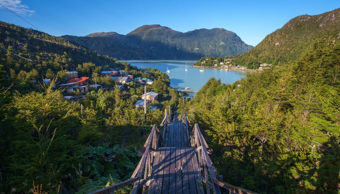 Caleta Tortel boardwalk, Chile
