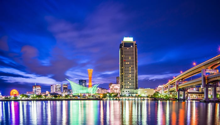 Kobe, Japan at night