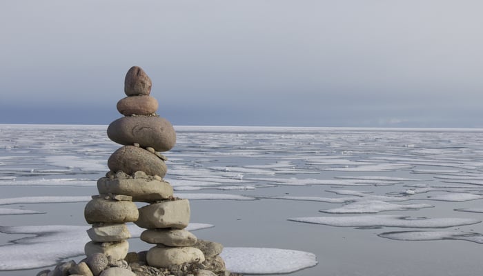 Inukshuk at Gjoa Haven, Nunavut, Canada