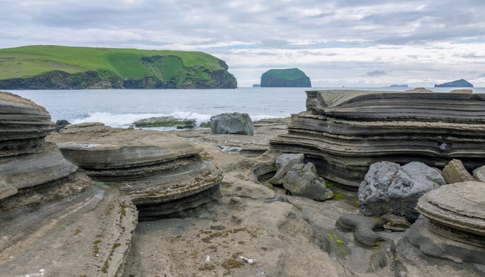 View of Surtsey and Westman Islands, Iceland