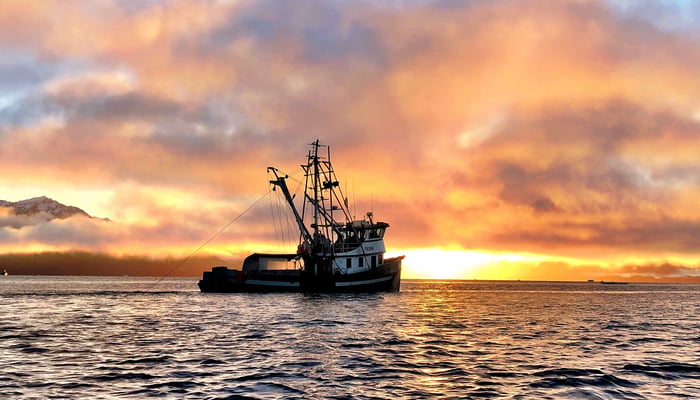 Shrimp trawler off Petersburg, Alaska
