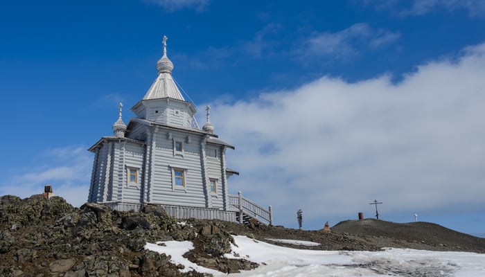 Russian Orthodox church on King George Island, Antarctica