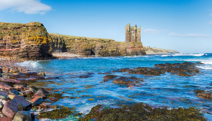 Keiss Castle ruins, Wick, Scotland