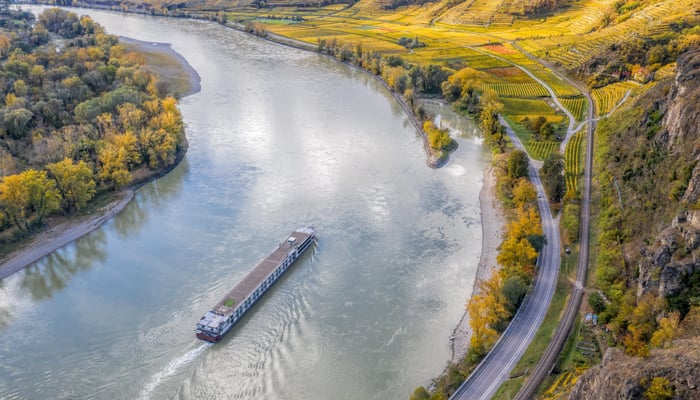 wachau valley on the danube river