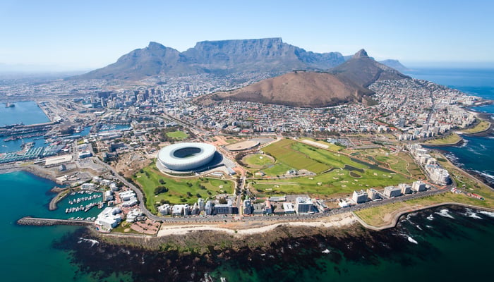 Aerial view of Cape Town, South Africa