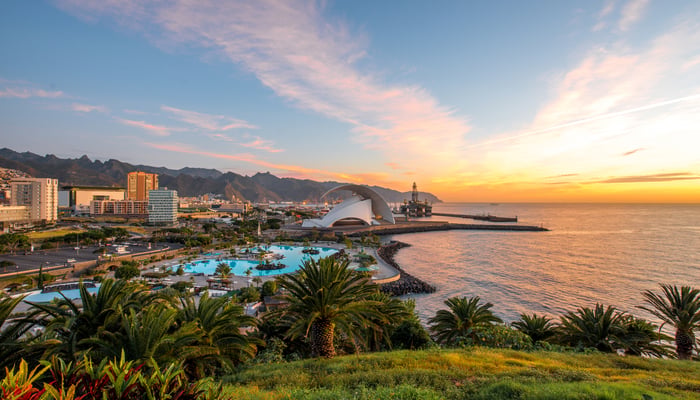 Sunset over Santa Cruz de Tenerife