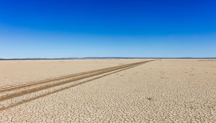 Dry mudflats near Wyndham, Australia