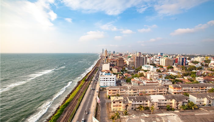 Aerial view of Colombo, Sri Lanka
