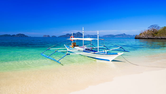 Filipino boat in Boracay, Philippines