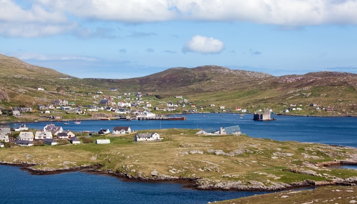 Castlebay on the Isle of Barra, Scotland