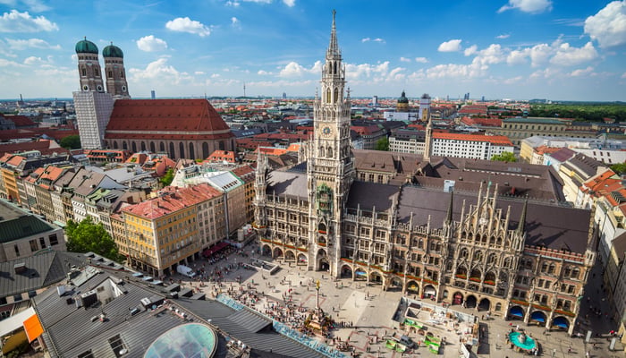 Town Hall and Marienplatz in Munich, Germany