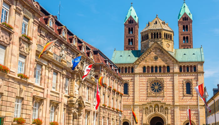 City hall and cathedral in Speyer, Germany