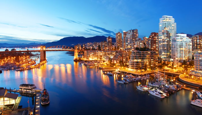 Vancouver at night